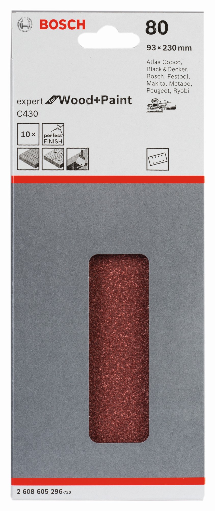 Hoja de lija C430, paquete de 10 uds.