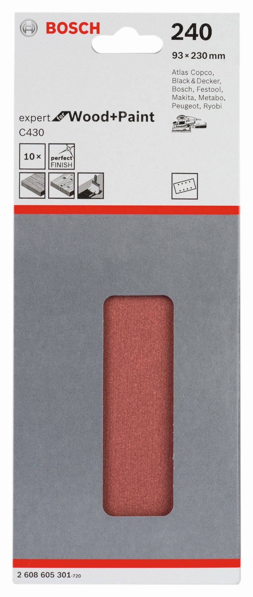 Hoja de lija C430, paquete de 10 uds.