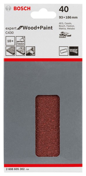 Hoja de lija C430, paquete de 10 uds.