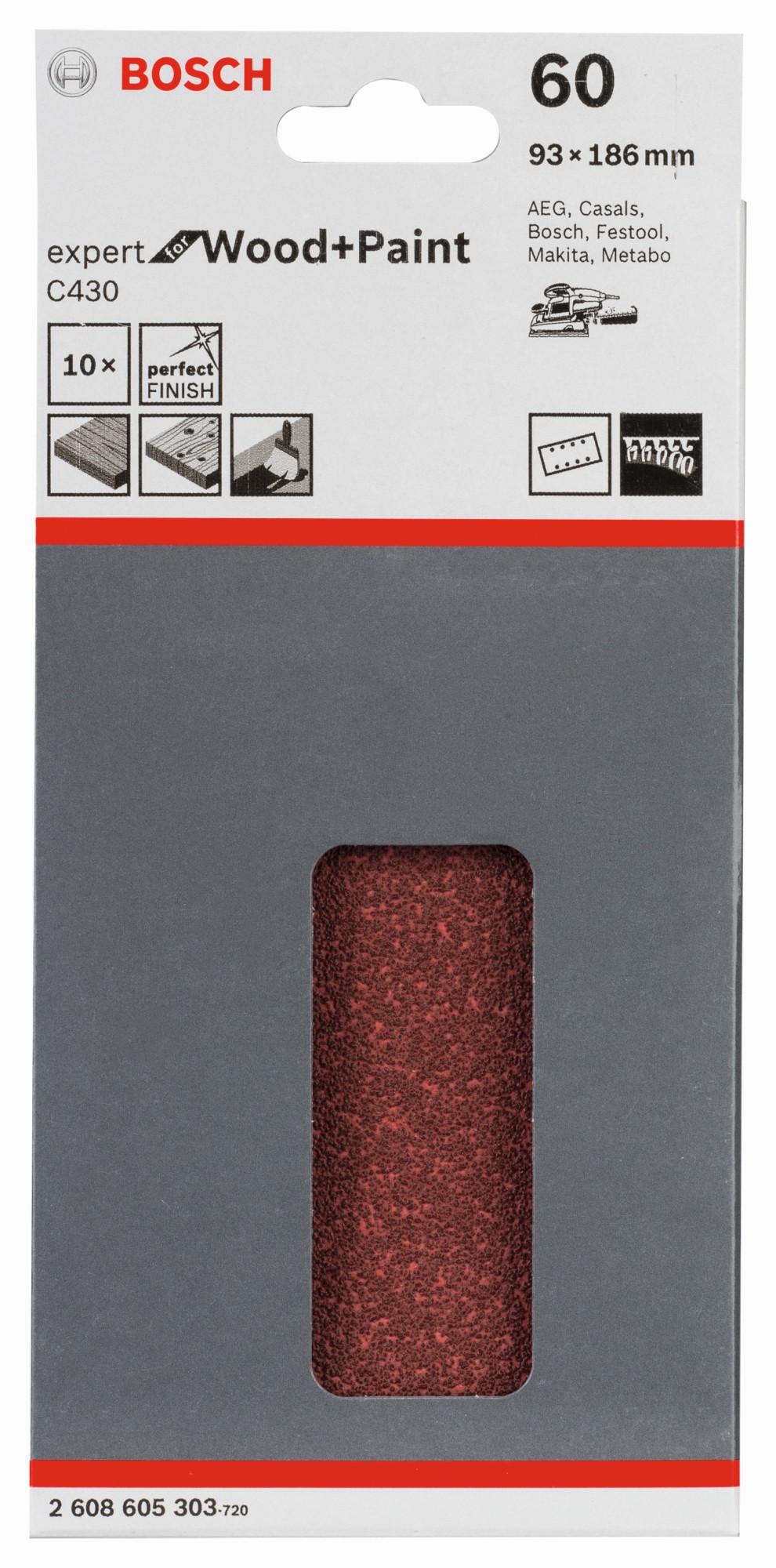 Hoja de lija C430, paquete de 10 uds.