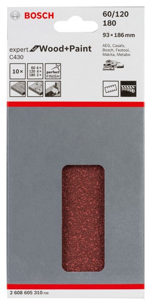 Hoja de lija C430, paquete de 10 uds.