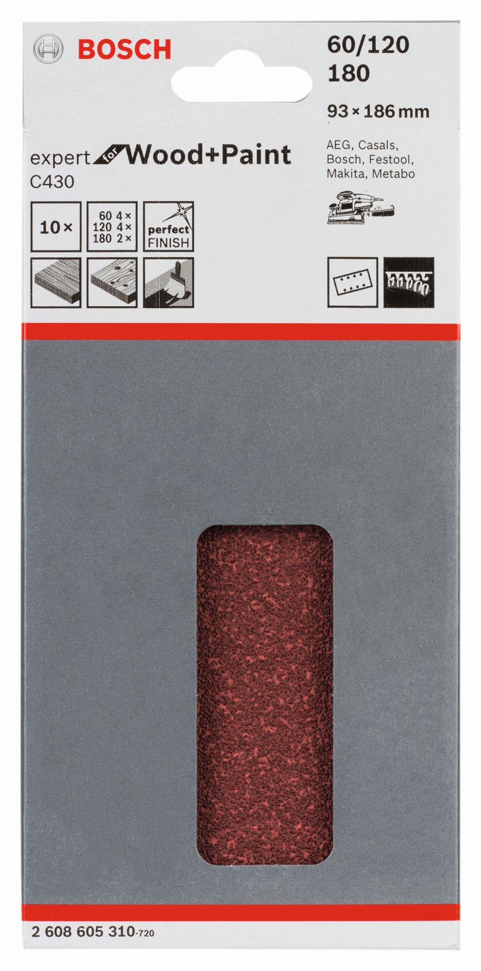 Hoja de lija C430, paquete de 10 uds.