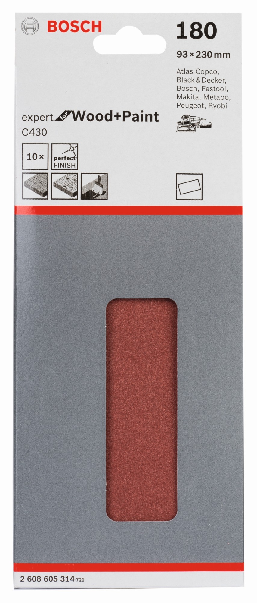 Hoja de lija C430, paquete de 10 uds.