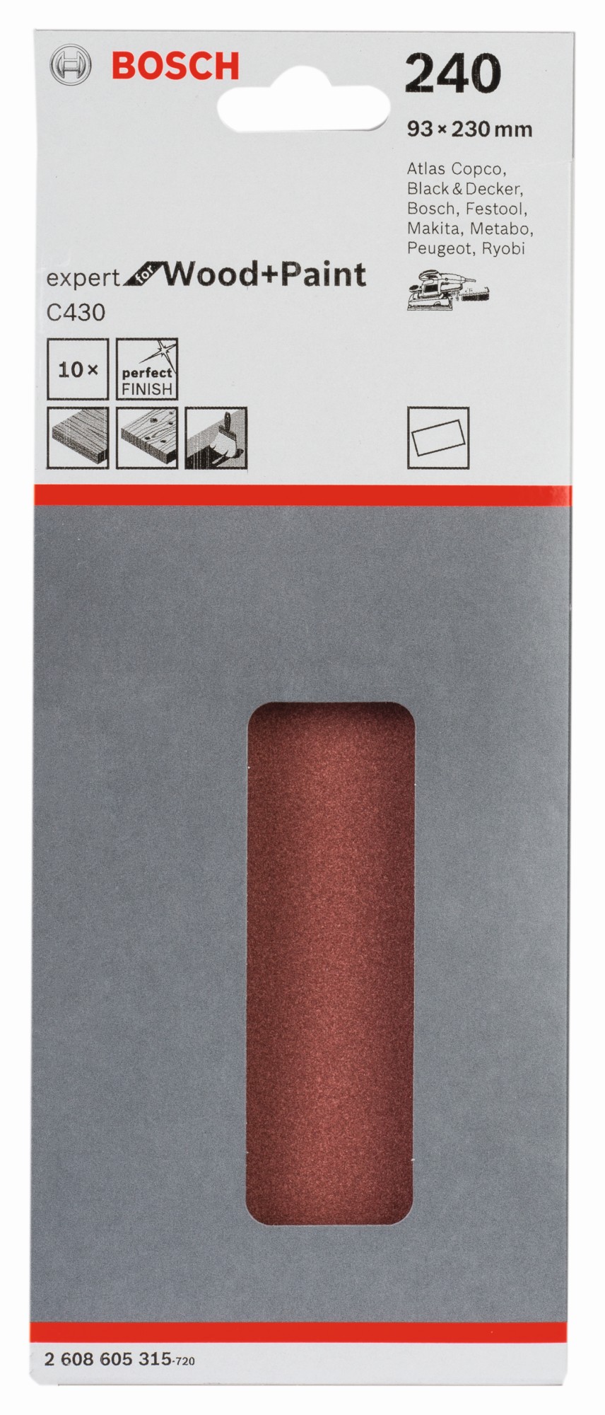 Hoja de lija C430, paquete de 10 uds.