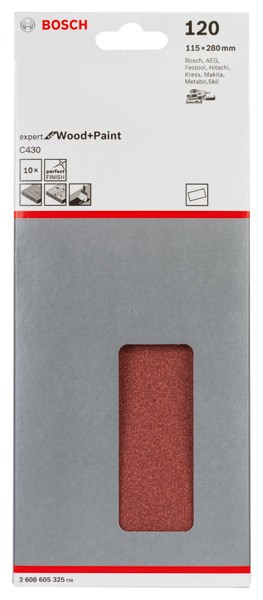 Hoja de lija C430, paquete de 10 uds.