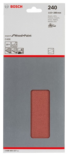 Hoja de lija C430, paquete de 10 uds.