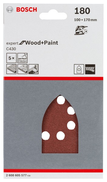 Estuche de 5 hojas de lija C430