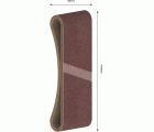 Banda de lija PRO X440, 65 x 410 mm, G60, 3 unidades