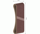 Banda de lija PRO X440, 65 x 410 mm, G80, 3 unidades