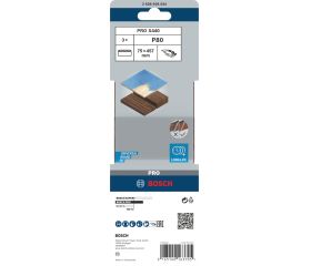 Banda de lija PRO X440, 75 x 457 mm, G80, 3 unidades