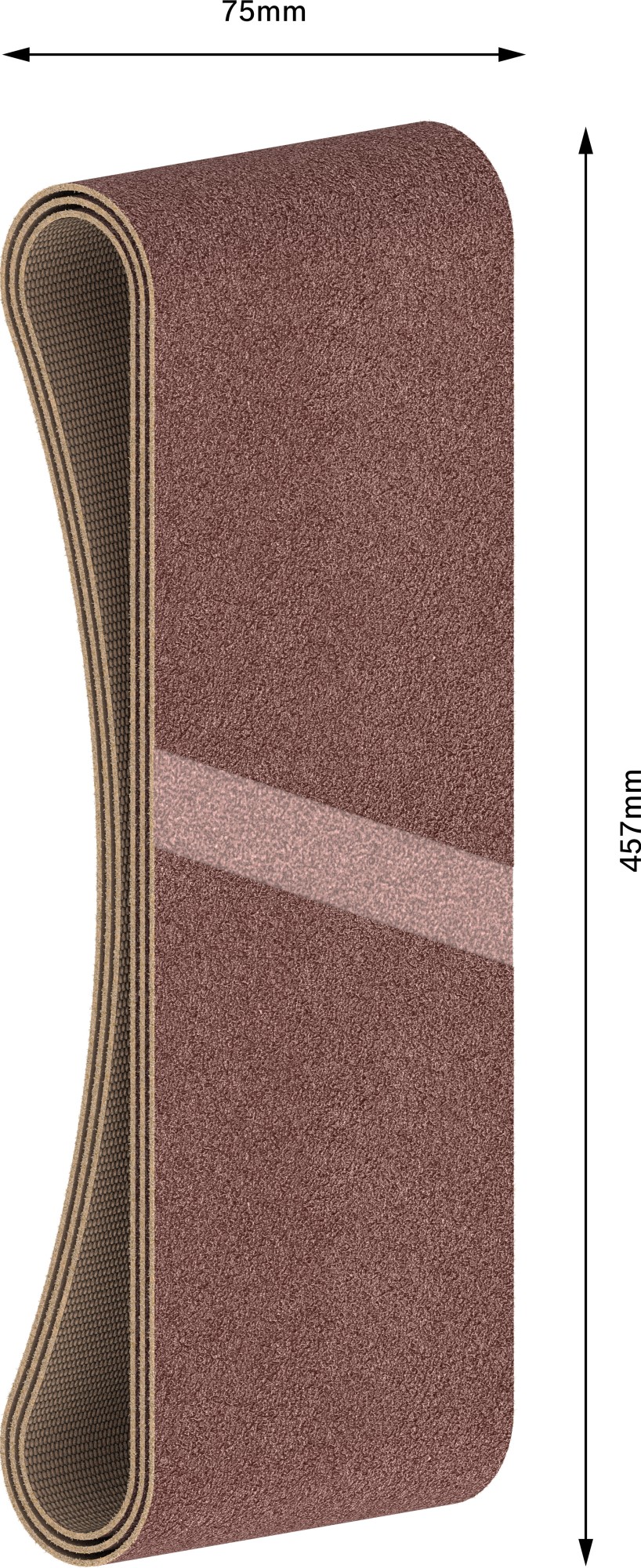 Banda de lija PRO X440, 75 x 457 mm, G150, 3 unidades