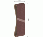 Banda de lija PRO X440, 75 x 480 mm, G80, 3 unidades