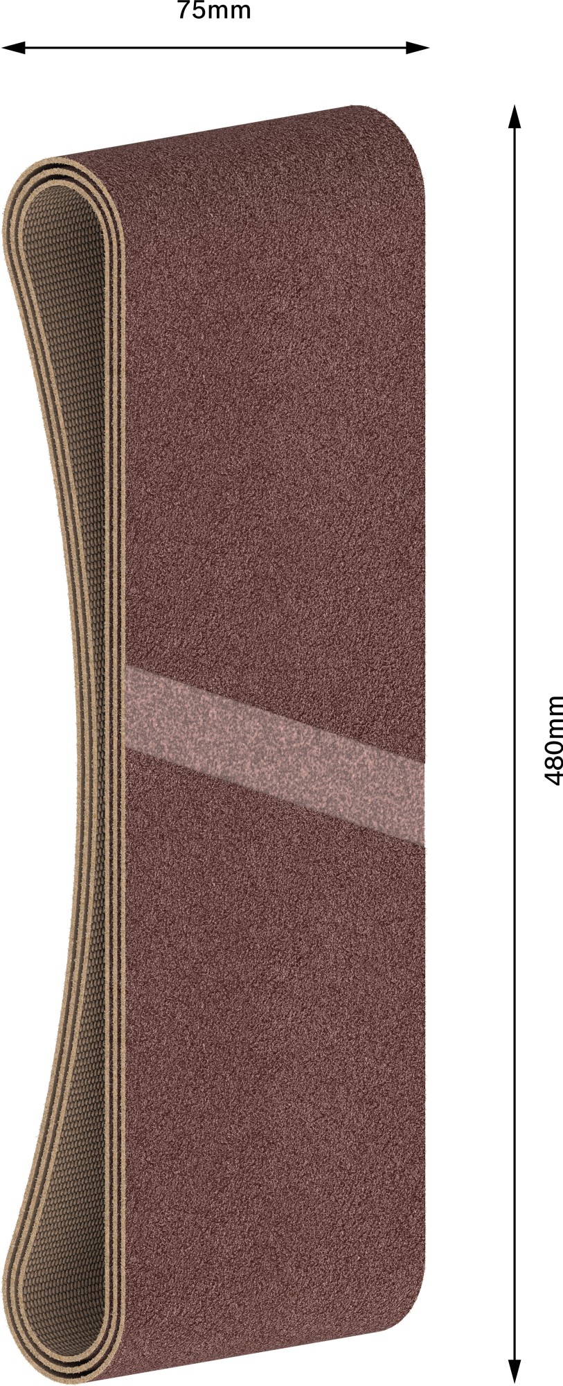 Banda de lija PRO X440, 75 x 480 mm, G220, 3 unidades