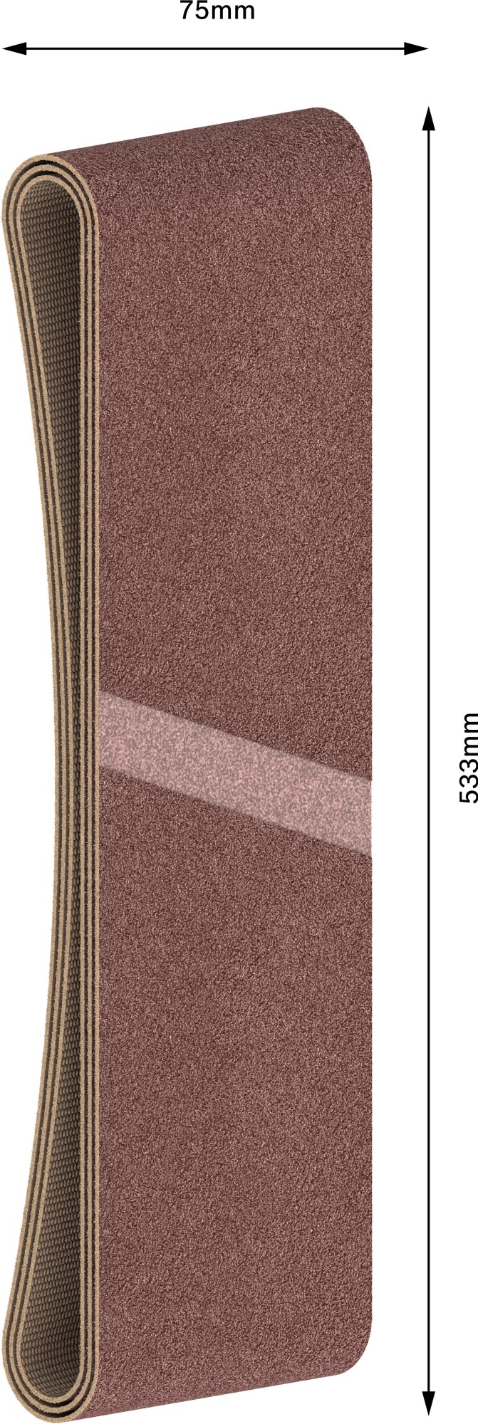 Banda de lija PRO X440, 75 x 533 mm, G220, 3 unidades