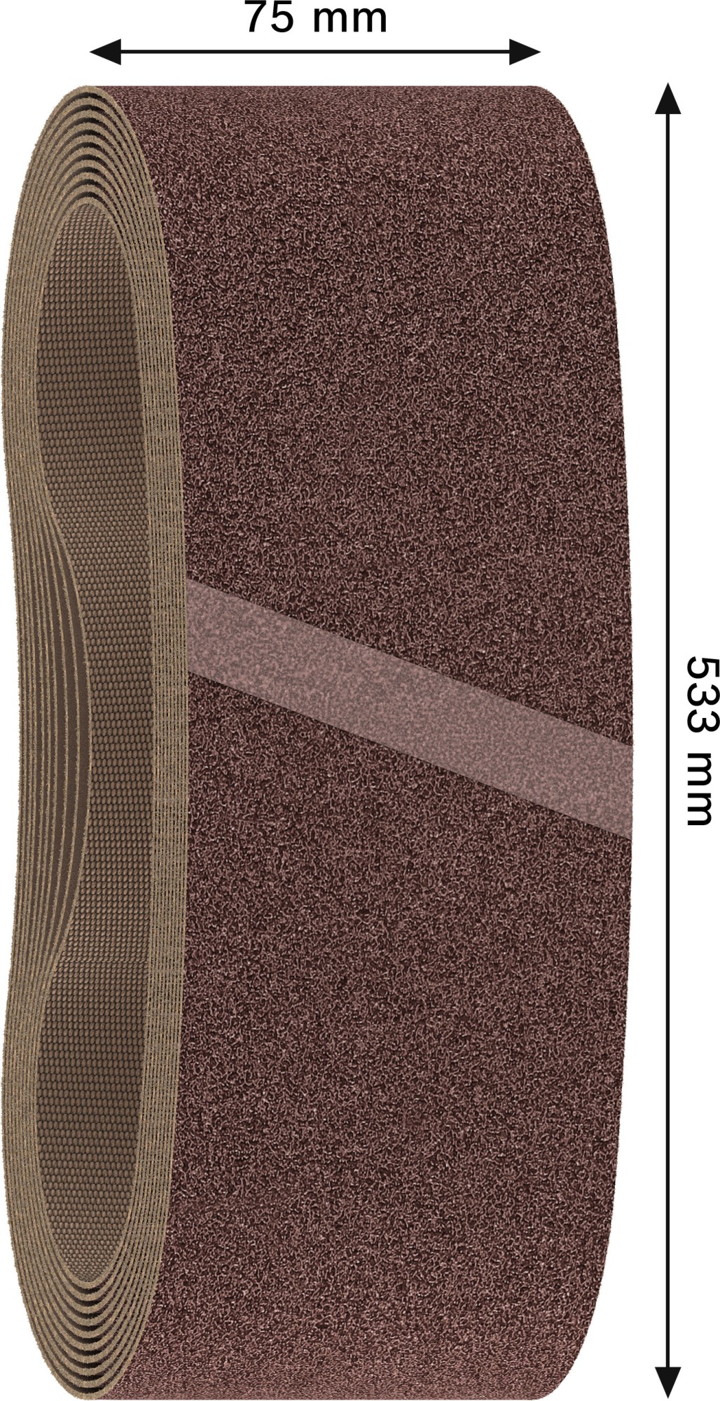 Banda de lija PRO X440, 75 x 533 mm, G80, 10 unidades