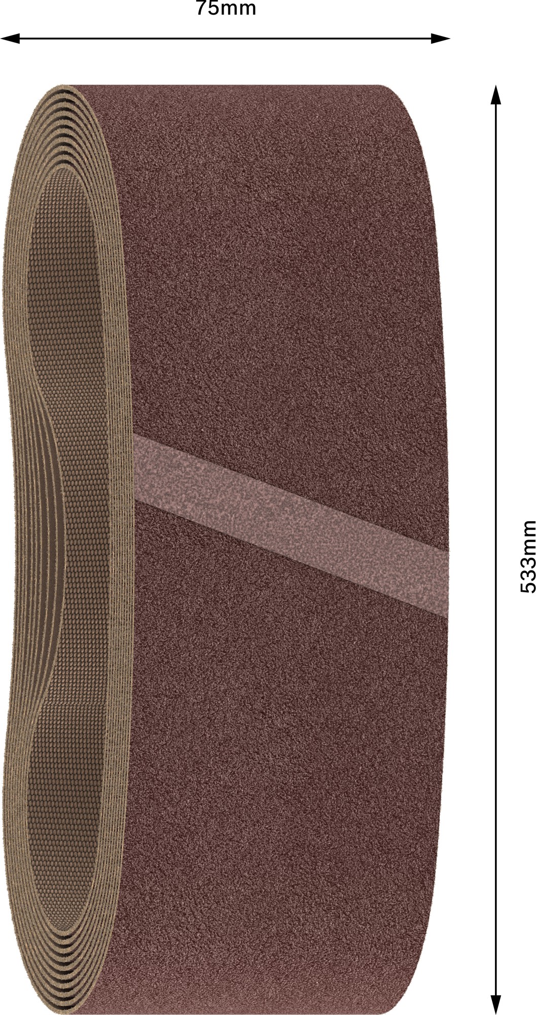 Banda de lija PRO X440, 75 x 533 mm, G220, 10 unidades