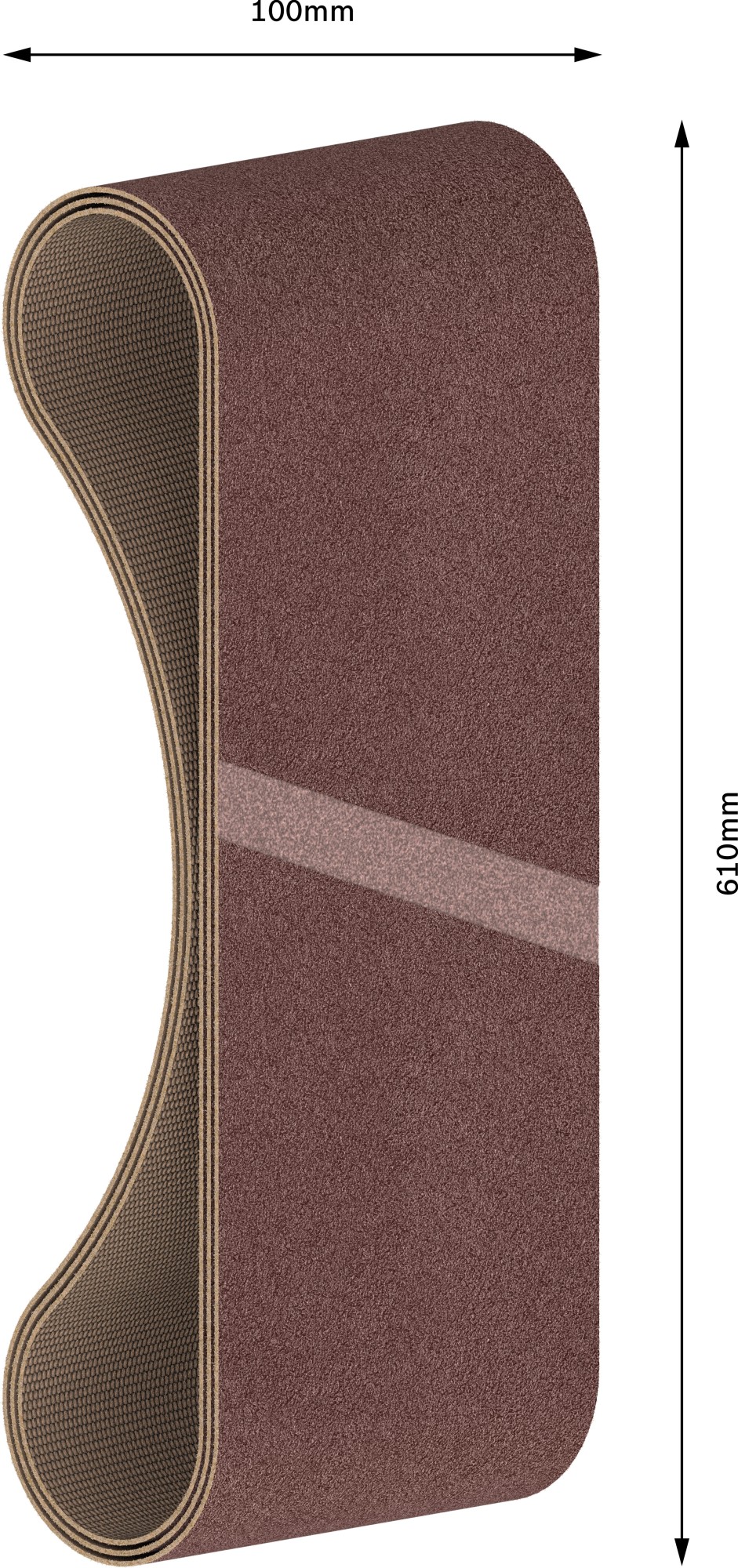 Banda de lija PRO X440, 100 x 610 mm, G80, 3 unidades