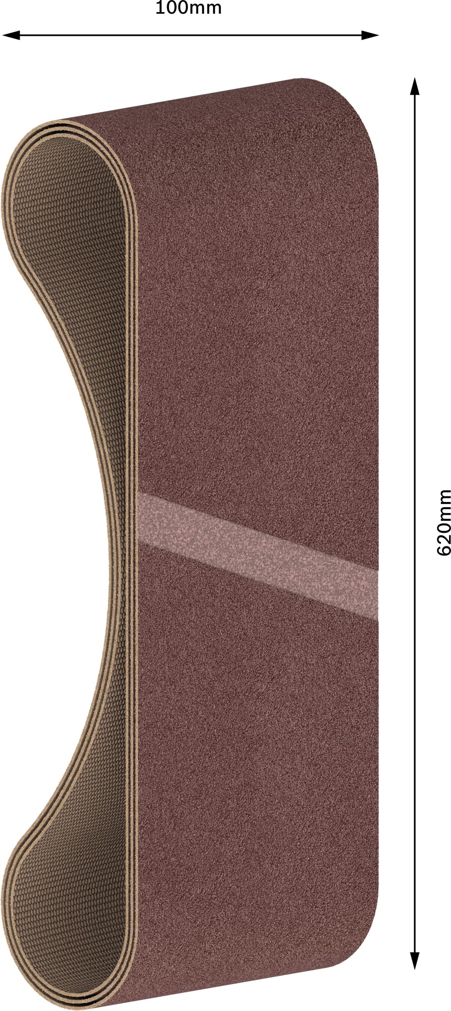 Banda de lija PRO X440, 100 x 620 mm, G220, 3 unidades