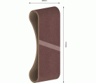 Banda de lija PRO X440, 100 x 552 mm, G60, 3 unidades