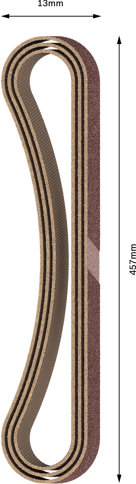 Banda de lija PRO X440, 13 x 457 mm, G120, 3 unidades