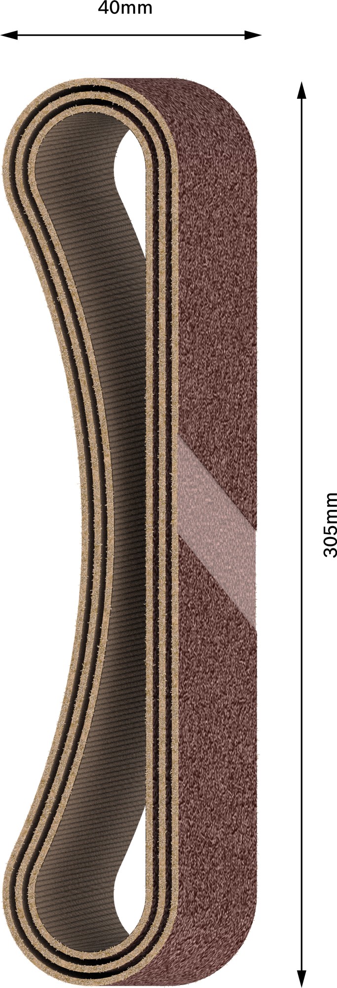 Banda de lija PRO X440, 40 x 305 mm, G60, G80, G120, 3 unidades