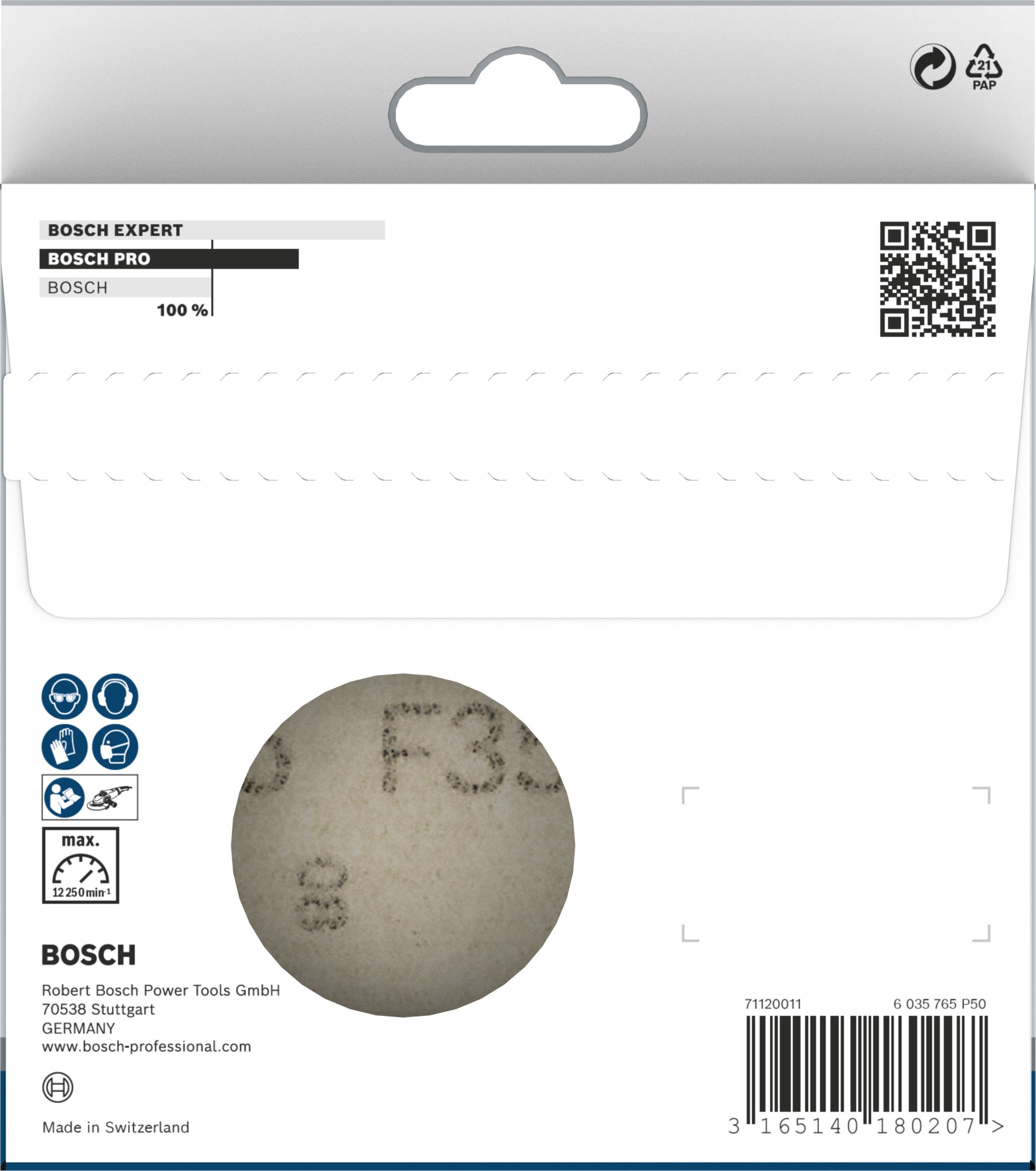 Hoja de lija PRO F355, 125 mm, G60, 10 unidades