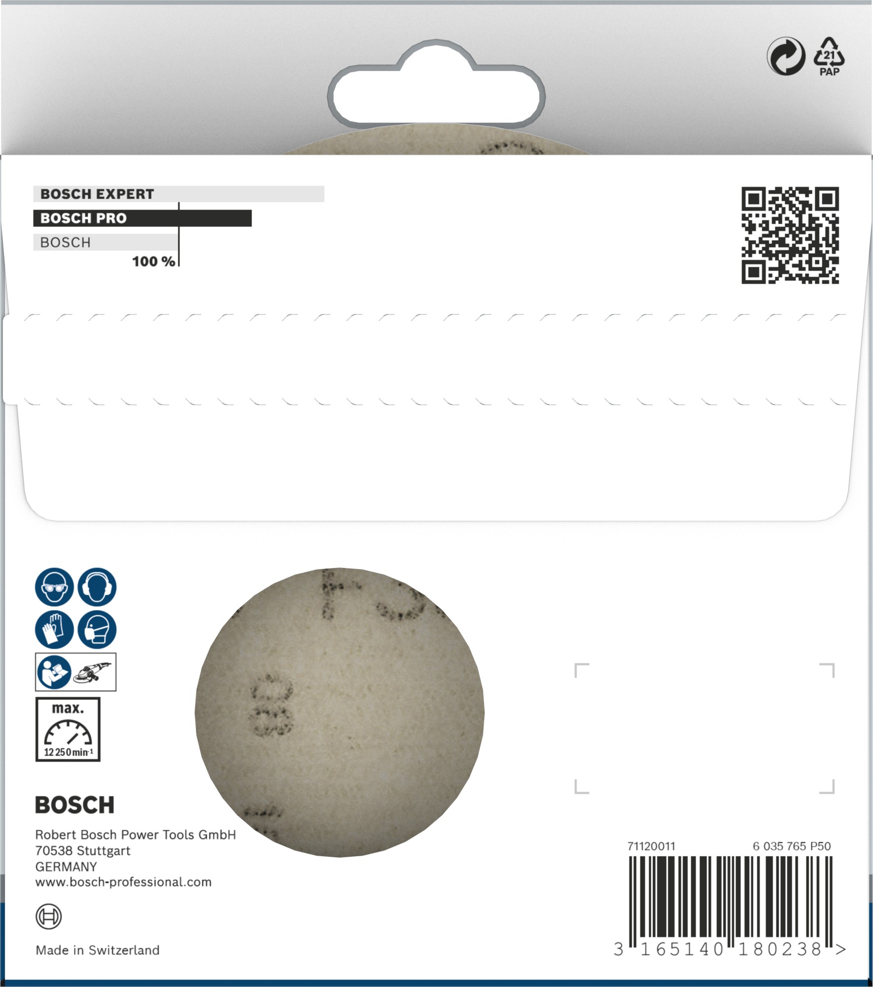 Disco de lija PRO F355, 125 mm, G240, 10 unidades