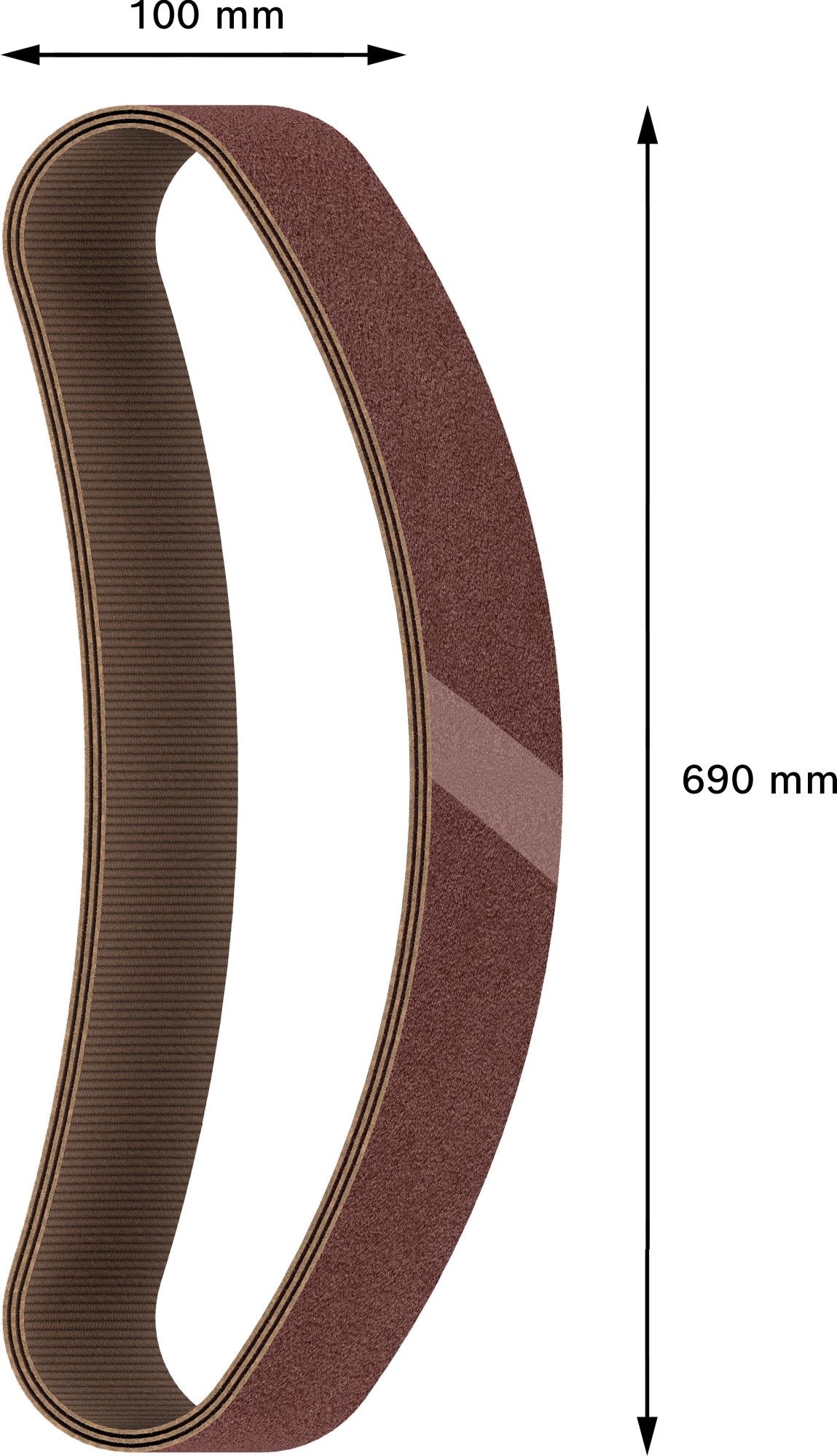 Banda de lija PRO X440, 100 x 690 mm, G60, 10 unidades