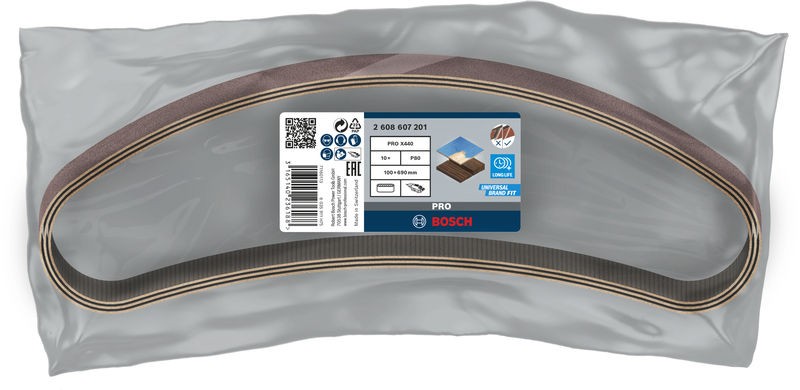 Banda de lija PRO X440, 100 x 690 mm, G80, 10 unidades