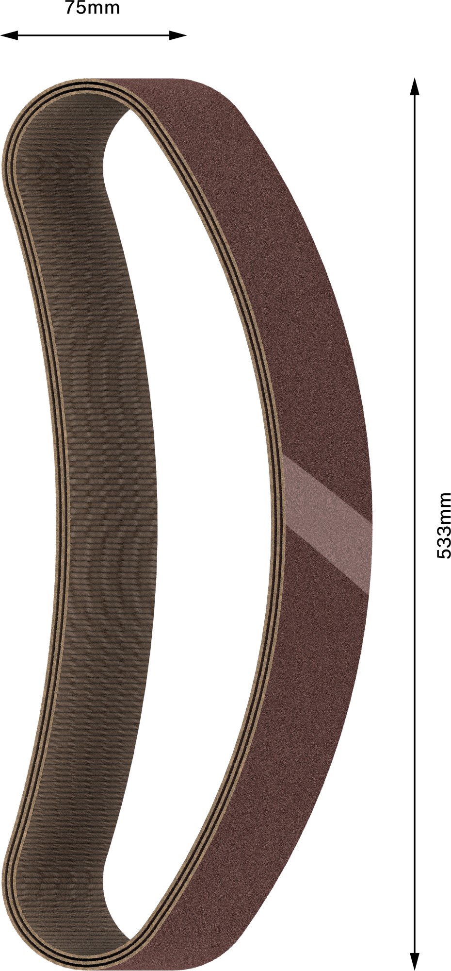 Banda de lija PRO X440, 75 x 533 mm, G180, 10 unidades