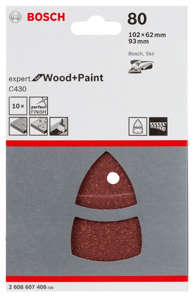 Estuche de 10 hojas de lija C430