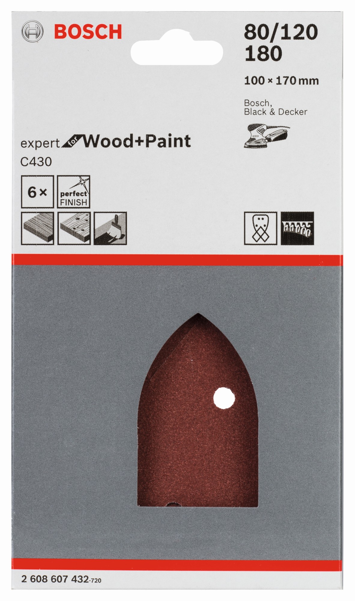 Estuche de 6 hojas de lija C430