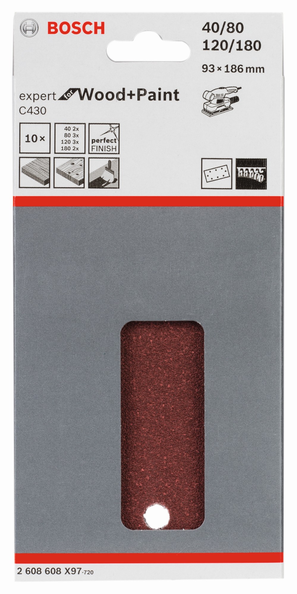 Hoja de lija C430, paquete de 10 uds.