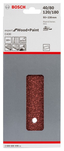 Hoja de lija C430, paquete de 10 uds.