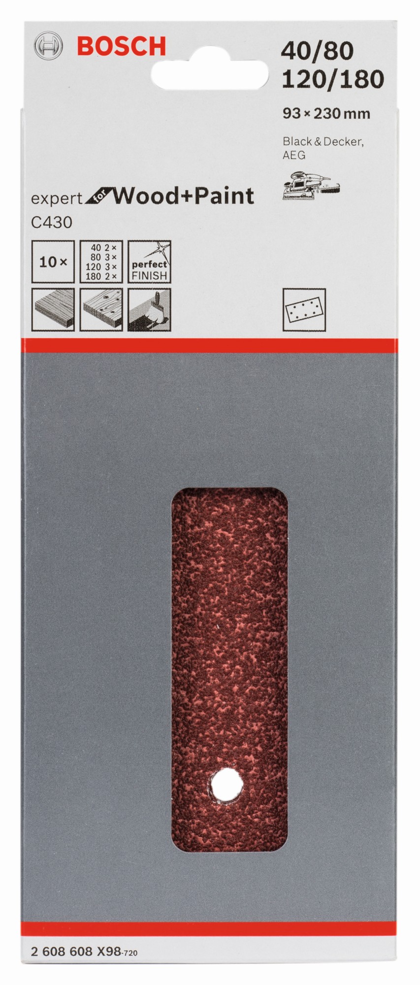 Hoja de lija C430, paquete de 10 uds.