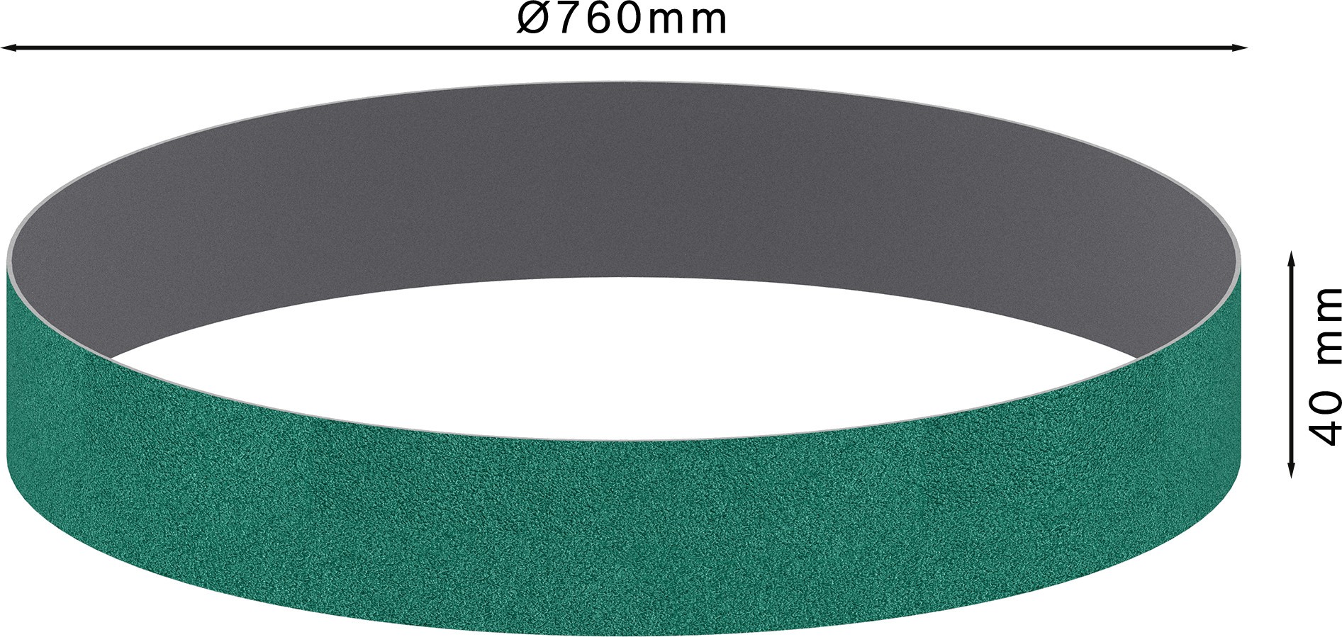 Banda de lija PRO Y580, 40 x 760 mm, G60, 10 unidades