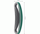 Banda de lija PRO Y580, 13 x 457 mm, G80, 10 unidades