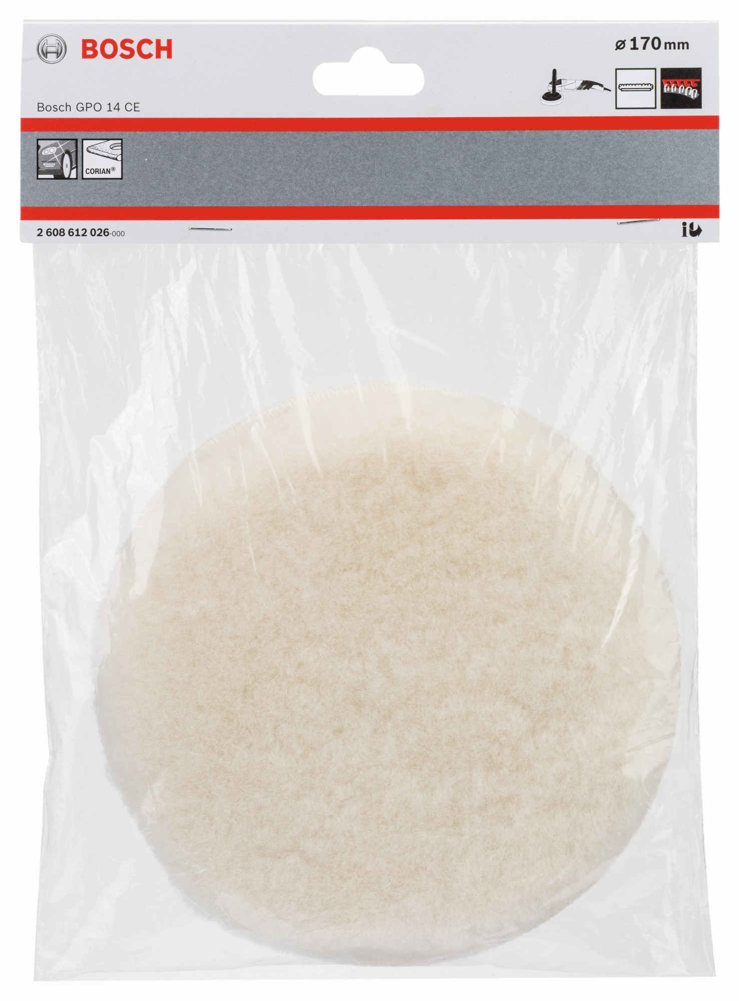 Disco de lana de oveja, Ø 170 mm