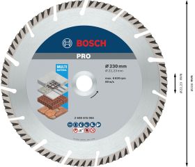 Disco de corte con diamante PRO Multi Material, 230 x 22,23 mm