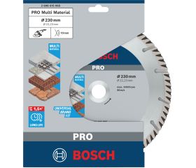 Disco de corte con diamante PRO Multi Material, 230 x 22,23 mm