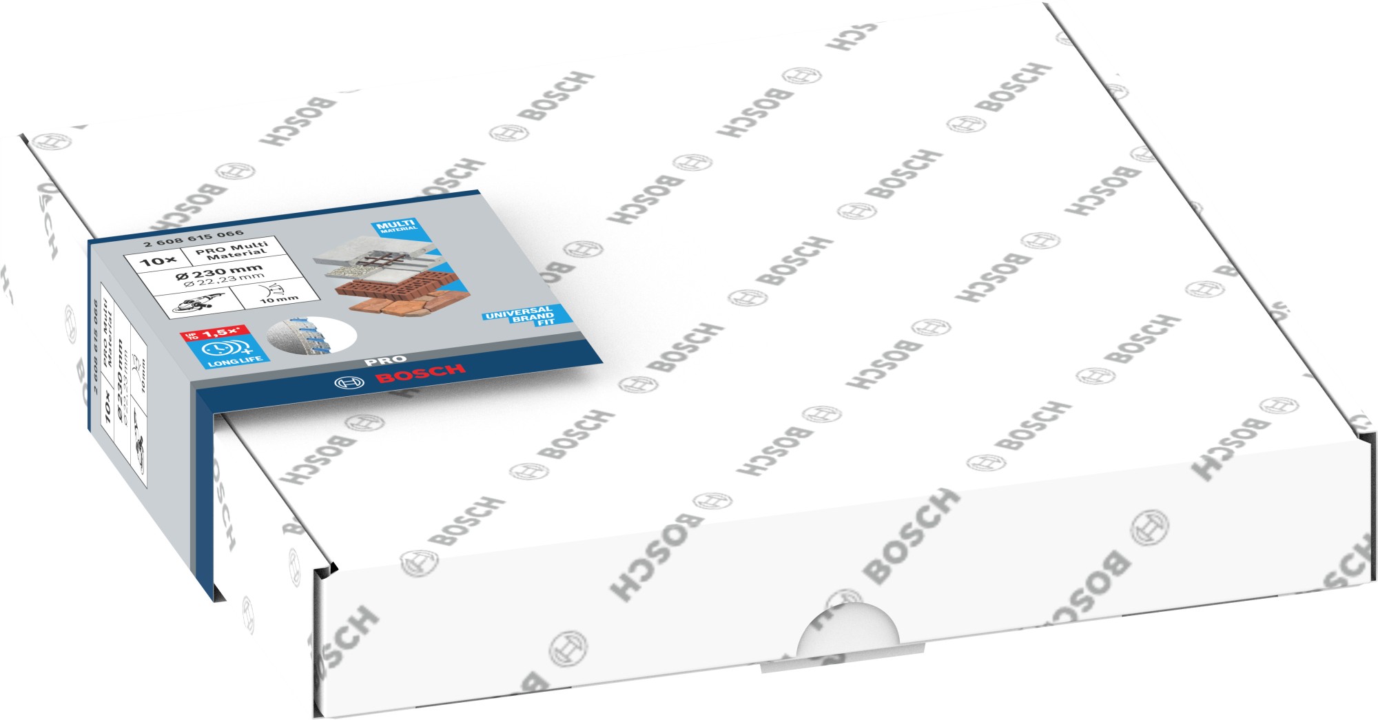 Disco de corte con diamante PRO Multi Material, 230 x 22,23 mm, 10 uds.