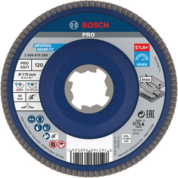 Disco de láminas PRO X571, fresa recta, 115 mm, G120, X-Lock