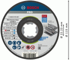 Disco de corte abrasivo PRO Stainless Steel and Metal, 115 x 1 x 22,23 mm, X-Lock, recto