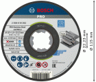 Disco de corte abrasivo PRO Stainless Steel and Metal, 115 x 1,6 x 22,23 mm, X-Lock, recto
