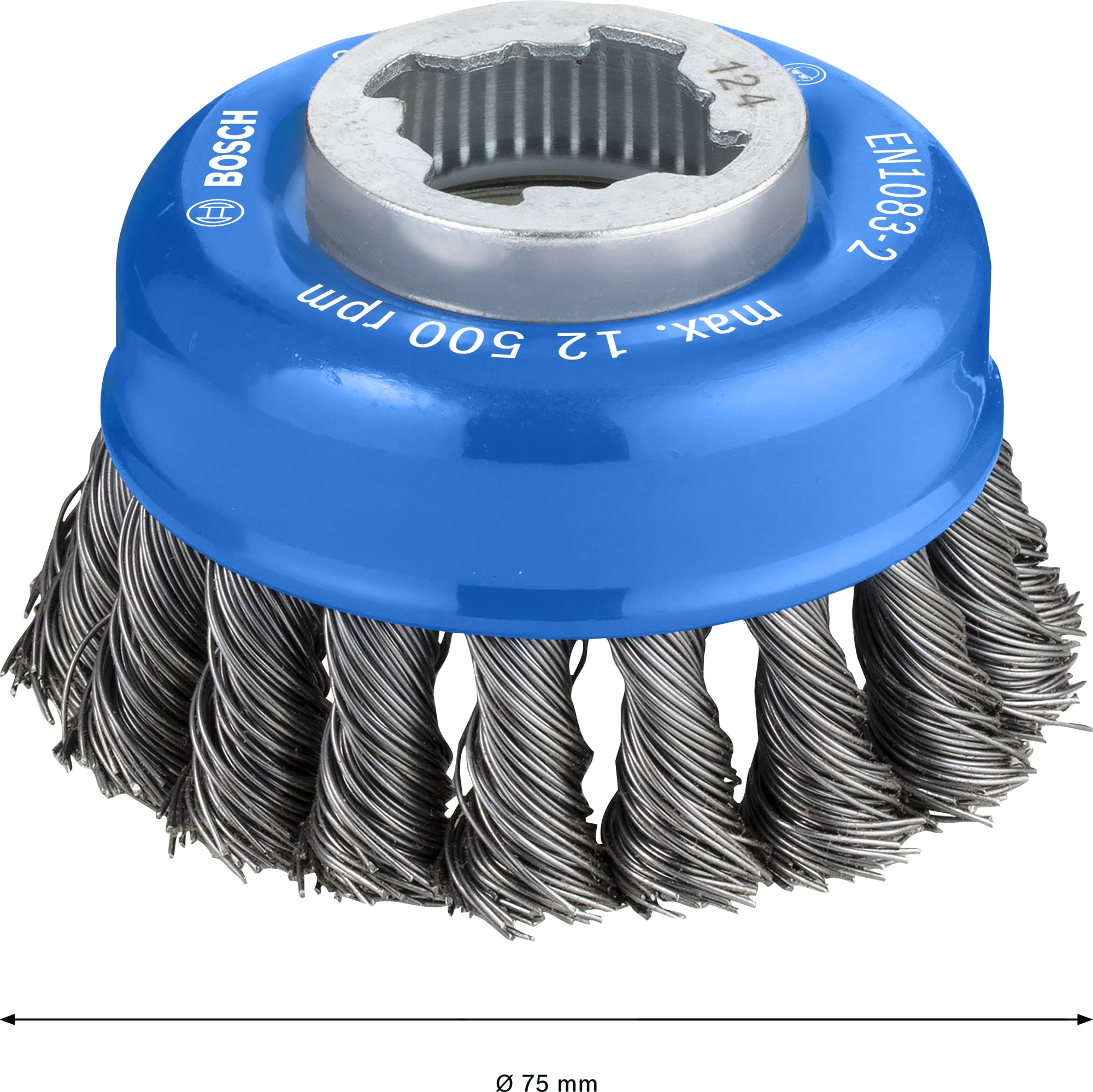 Cepillo de vaso PRO Metal heavy X-Lock, 75 x 0,5 mm