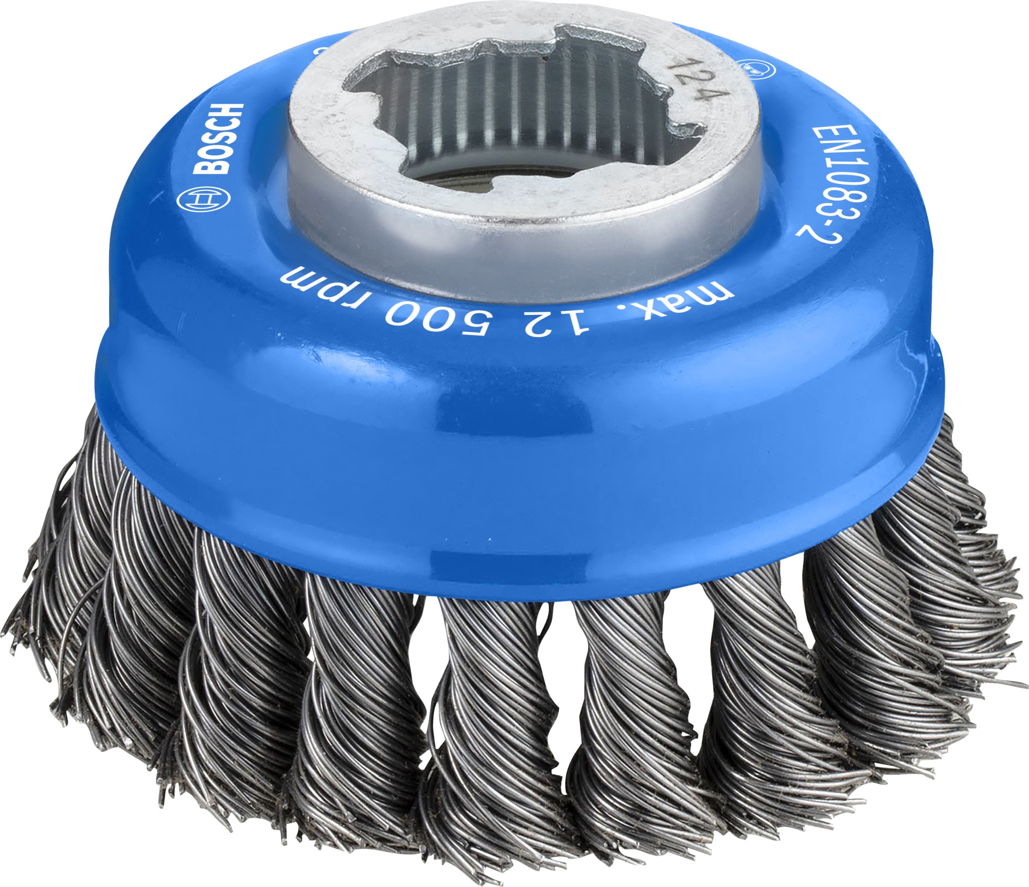 Cepillo de vaso de alambre trenzado PRO Metal heavy para amoladoras pequeñas, X-Lock