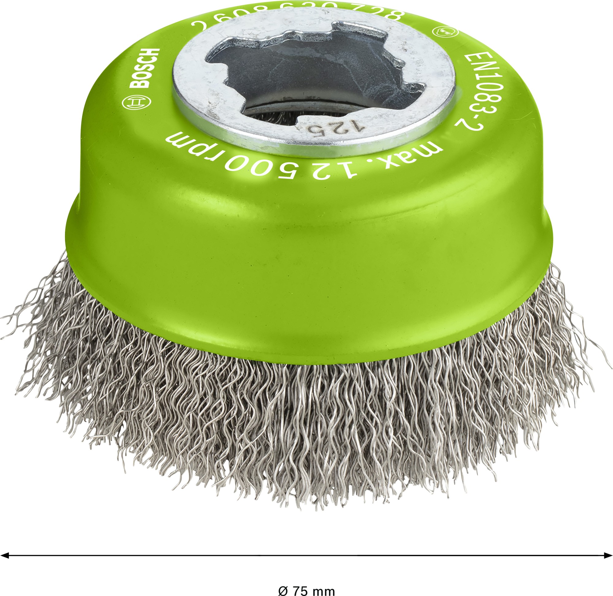 Cepillo de vaso PRO Stainless Steel clean X-Lock, 75 x 0,3 mm