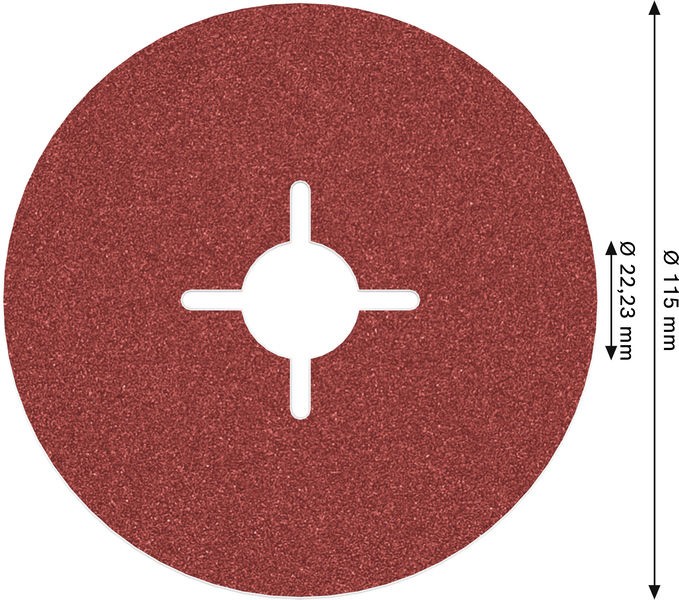 PRO R780 Fibre Disc, 115 mm, G100. D= 115 mm, 22.23 mm, 100
