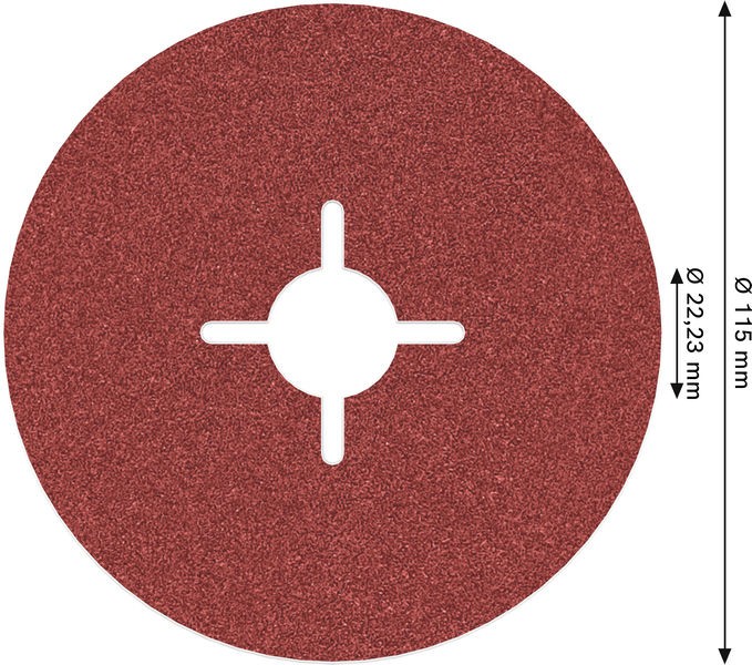 PRO R780 Fibre Disc, 115 mm, G120. D= 115 mm, 22.23 mm, 120