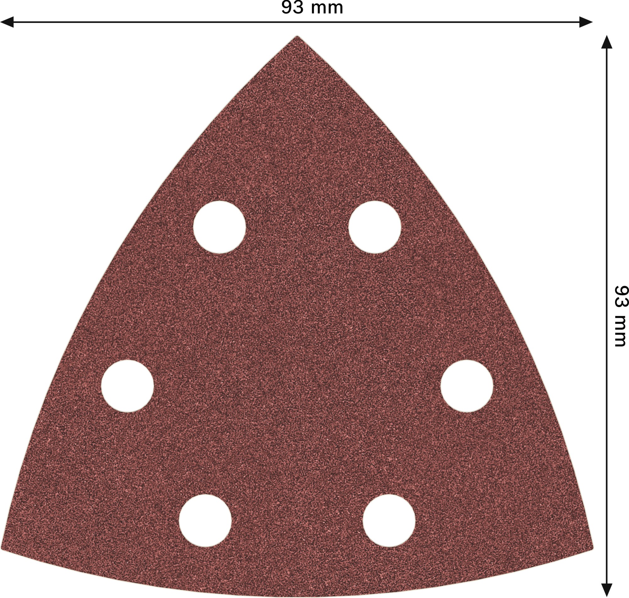 Hoja de lija PRO F460, 93 x 93 mm, G120, 5 unidades